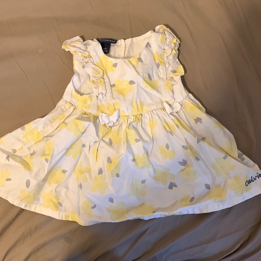 ck yellow flower dress